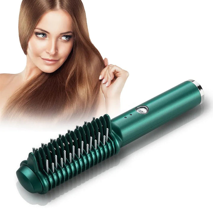 Pettine Elettrico Dual-Purpose per Arricciare e Lisciare i Capelli