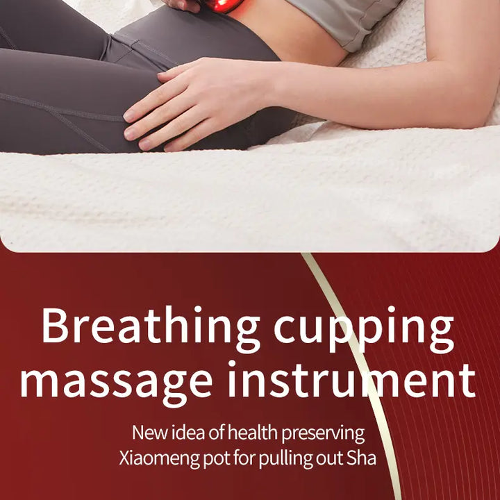 Massaggiatore elettrico portatile a coppettazione con luce rossa (2 coppette)