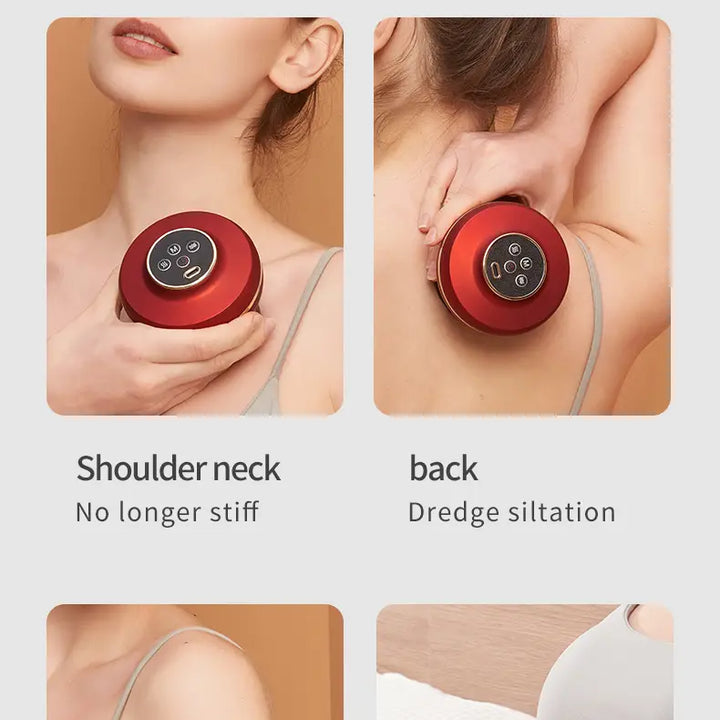 Massaggiatore elettrico portatile a coppettazione con luce rossa (2 coppette)